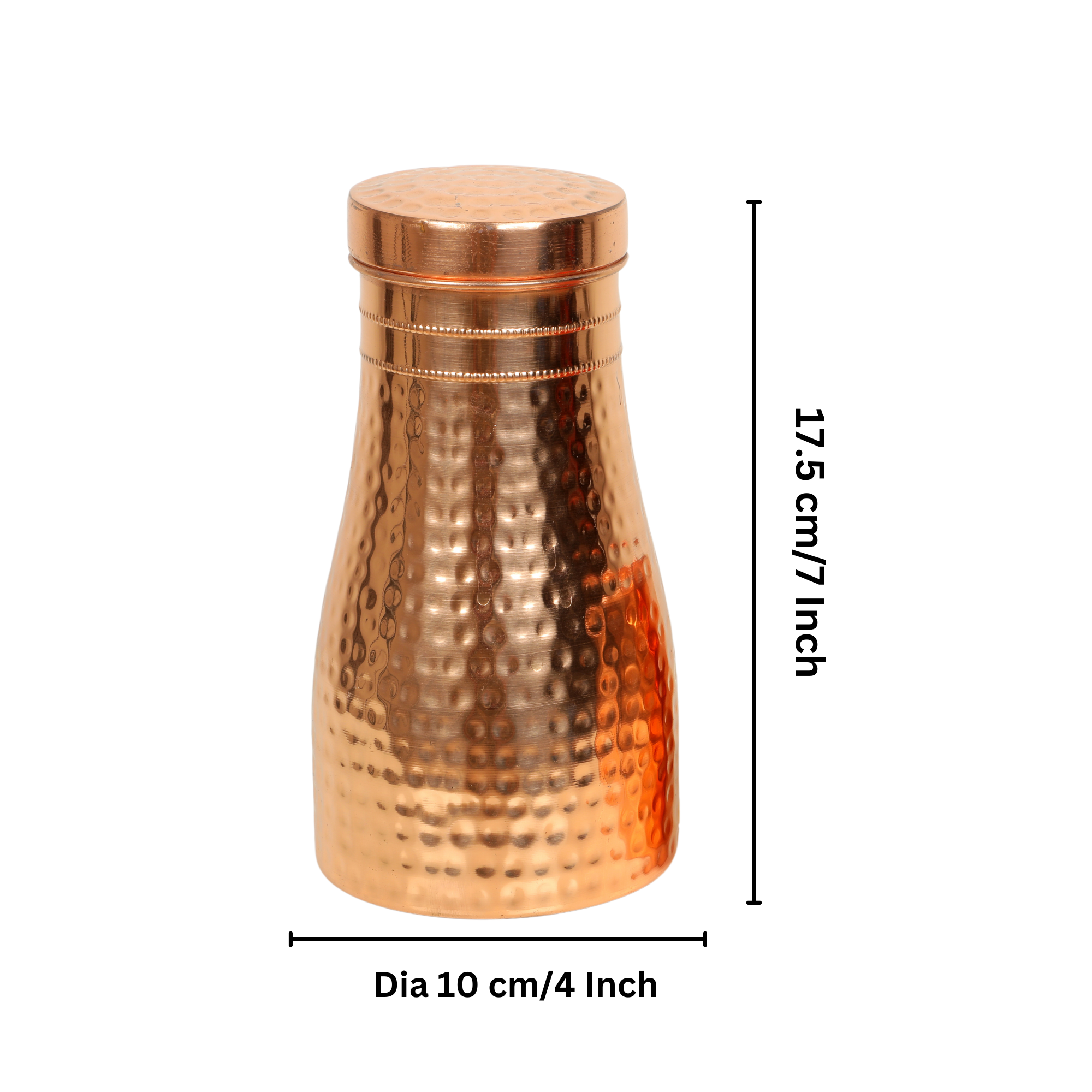 Copper Bedroom Jar - Hammered